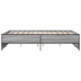 Estructura cama madera ingeniería metal gris Sonoma 120x200 cm de vidaXL, Camas y somieres - Ref: Foro24-3279895, Precio: 139...