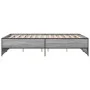 Sonoma-graues Metall-Holzwerkstoff-Bettgestell, 120 x 200 cm von vidaXL, Betten und Lattenroste - Ref: Foro24-3279895, Preis:...