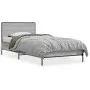 Estructura cama madera ingeniería metal gris Sonoma 100x200 cm de vidaXL, Camas y somieres - Ref: Foro24-845525, Precio: 75,4...