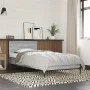 Estructura cama madera ingeniería metal gris Sonoma 100x200 cm de vidaXL, Camas y somieres - Ref: Foro24-845525, Precio: 75,4...