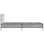 Estructura cama madera ingeniería metal gris Sonoma 100x200 cm de vidaXL, Camas y somieres - Ref: Foro24-845525, Precio: 75,4...