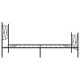 Bed frame with headboard and black metal footboard 107x203cm by vidaXL, Beds and slatted bases - Ref: Foro24-376516, Price: 9...