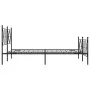 Black metal headboard and footboard bed frame 140x200 cm by vidaXL, Beds and slatted bases - Ref: Foro24-376521, Price: 134,6...