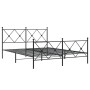 Estructura de cama cabecero y estribo metal negro 160x200 cm de vidaXL, Camas y somieres - Ref: Foro24-376523, Precio: 136,31 €