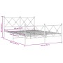 Bettgestell mit Kopf- und Fußteil aus schwarzem Metall, 160 x 200 cm von vidaXL, Betten und Lattenroste - Ref: Foro24-376523,...