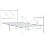 Metallbettgestell mit Kopf- und Fußteil weiß 90x190 cm von vidaXL, Betten und Lattenroste - Ref: Foro24-376561, Preis: 76,01 ...
