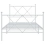 Metallbettgestell mit Kopf- und Fußteil weiß 90x190 cm von vidaXL, Betten und Lattenroste - Ref: Foro24-376561, Preis: 76,01 ...