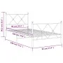Metal bed frame with headboard and footboard white 90x190 cm by vidaXL, Beds and slatted bases - Ref: Foro24-376561, Price: 7...