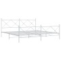 Metallbettgestell mit Kopf- und Fußteil weiß 193x203 cm von vidaXL, Betten und Lattenroste - Ref: Foro24-376575, Preis: 142,9...