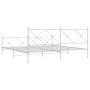 Metallbettgestell mit Kopf- und Fußteil weiß 193x203 cm von vidaXL, Betten und Lattenroste - Ref: Foro24-376575, Preis: 142,9...