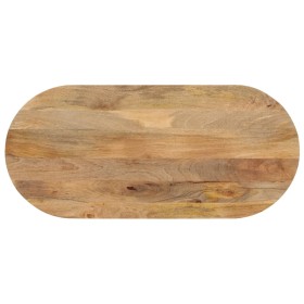 Tablero de mesa ovalado madera maciza de mango 90x40x2,5 cm