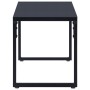 Banco de jardín tablero PS negro 120,5 cm