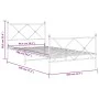 Estructura de cama con cabecero y estribo metal negro 100x190cm de vidaXL, Camas y somieres - Ref: Foro24-376514, Precio: 81,...