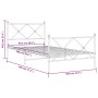 Estructura cama metal cabecero y estribo blanca 100x190 cm de vidaXL, Camas y somieres - Ref: Foro24-376563, Precio: 76,27 €,...
