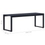 Gartenbank PS-Platte schwarz 120,5 cm von vidaXL, Gartenbänke - Ref: Foro24-49492, Preis: 100,59 €, Rabatt: %