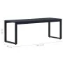 Gartenbank PS-Platte schwarz 120,5 cm von vidaXL, Gartenbänke - Ref: Foro24-49492, Preis: 100,59 €, Rabatt: %