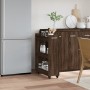 Kleiderschrank aus braunem Eichenholzwerkstoff mit Rollen, 60 x 22 x 79 cm von vidaXL, Schließfächer und Lagerschränke - Ref:...