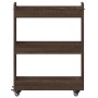 Kleiderschrank aus braunem Eichenholzwerkstoff mit Rollen, 60 x 22 x 79 cm von vidaXL, Schließfächer und Lagerschränke - Ref:...