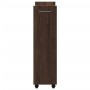 Brown oak engineered wood wardrobe with wheels 60x22x79 cm by vidaXL, Lockers and storage cabinets - Ref: Foro24-840421, Pric...