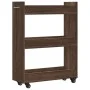 Brown oak engineered wood wardrobe with wheels 60x22x79 cm by vidaXL, Lockers and storage cabinets - Ref: Foro24-840421, Pric...
