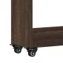 Brown oak engineered wood wardrobe with wheels 60x22x79 cm by vidaXL, Lockers and storage cabinets - Ref: Foro24-840421, Pric...