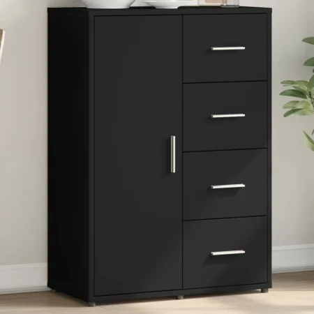 Black engineered wood sideboard 60x31x84 cm by vidaXL, Sideboards - Ref: Foro24-840507, Price: 96,76 €, Discount: %