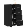 Black engineered wood sideboard 60x31x84 cm by vidaXL, Sideboards - Ref: Foro24-840507, Price: 96,76 €, Discount: %