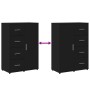 Aparador de madera de ingeniería negro 60x31x84 cm de vidaXL, Aparadores - Ref: Foro24-840507, Precio: 98,24 €, Descuento: %