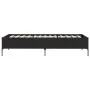 Engineered wood and black metal bed frame 100x200 cm by vidaXL, Beds and slatted bases - Ref: Foro24-844961, Price: 78,17 €, ...