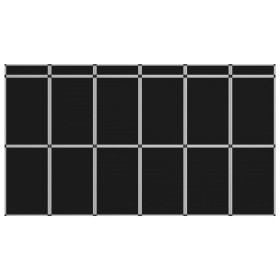 Cartelera de exposición plegable 18 paneles negro 362x200 cm