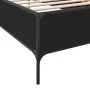 Engineered wood and black metal bed frame 100x200 cm by vidaXL, Beds and slatted bases - Ref: Foro24-844961, Price: 78,17 €, ...