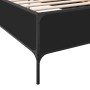 Estructura de cama madera ingeniería y metal negro 100x200 cm