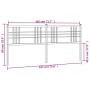Kopfteil aus schwarzem Metall, 180 cm von vidaXL, Kopf- und Fußteile - Ref: Foro24-376360, Preis: 45,52 €, Rabatt: %