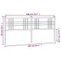 Cabecero de metal negro 200 cm de vidaXL, Cabeceros y pies de cama - Ref: Foro24-376362, Precio: 46,05 €, Descuento: %