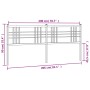 Kopfteil aus schwarzem Metall, 200 cm von vidaXL, Kopf- und Fußteile - Ref: Foro24-376362, Preis: 46,81 €, Rabatt: %