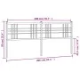Kopfteil aus weißem Metall, 200 cm von vidaXL, Kopf- und Fußteile - Ref: Foro24-376411, Preis: 46,05 €, Rabatt: %