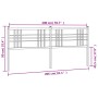 Kopfteil aus weißem Metall, 200 cm von vidaXL, Kopf- und Fußteile - Ref: Foro24-376411, Preis: 46,81 €, Rabatt: %