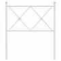White metal headboard 75 cm by vidaXL, Headboards and footboards - Ref: Foro24-376577, Price: 36,49 €, Discount: %