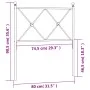 White metal headboard 75 cm by vidaXL, Headboards and footboards - Ref: Foro24-376577, Price: 36,49 €, Discount: %