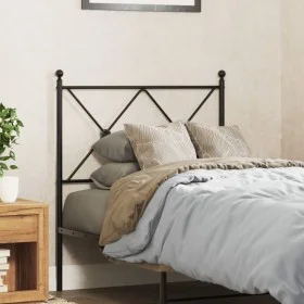 Kopfteil aus schwarzem Metall, 75 cm von vidaXL, Kopf- und Fußteile - Ref: Foro24-376528, Preis: 36,54 €, Rabatt: %