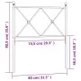 Kopfteil aus schwarzem Metall, 75 cm von vidaXL, Kopf- und Fußteile - Ref: Foro24-376528, Preis: 36,49 €, Rabatt: %