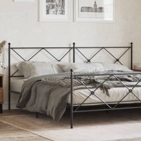 Kopfteil aus schwarzem Metall, 200 cm von vidaXL, Kopf- und Fußteile - Ref: Foro24-376540, Preis: 50,80 €, Rabatt: %