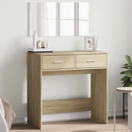Dressing table with mirror in Sonoma oak color 80x39x80 cm by vidaXL, Bedroom Dressers - Ref: Foro24-840704, Price: 84,55 €, ...