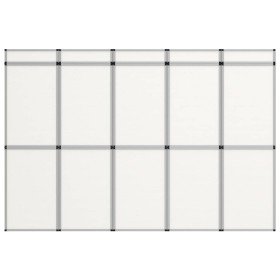 Cartelera de exposición plegable 15 paneles blanco 302x200 cm