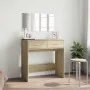 Dressing table with mirror in Sonoma oak color 80x39x80 cm by vidaXL, Bedroom Dressers - Ref: Foro24-840704, Price: 84,55 €, ...
