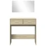 Tocador con espejo color roble Sonoma 80x39x80 cm de vidaXL, Tocadores para dormitorios - Ref: Foro24-840704, Precio: 84,53 €...