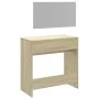 Dressing table with mirror in Sonoma oak color 80x39x80 cm by vidaXL, Bedroom Dressers - Ref: Foro24-840704, Price: 84,55 €, ...