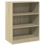 Kleiderschrank aus Sonoma-Eichenholzwerkstoff, 77 x 48 x 102 cm von vidaXL, Kommoden-Organizer und Bar-Kleiderbügel - Ref: Fo...
