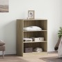 Kleiderschrank aus Sonoma-Eichenholzwerkstoff, 77 x 48 x 102 cm von vidaXL, Kommoden-Organizer und Bar-Kleiderbügel - Ref: Fo...