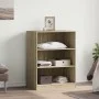 Kleiderschrank aus Sonoma-Eichenholzwerkstoff, 77 x 48 x 102 cm von vidaXL, Kommoden-Organizer und Bar-Kleiderbügel - Ref: Fo...